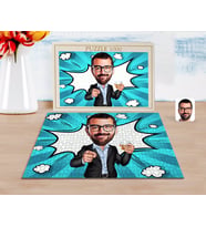 BK Gift Kişiye Özel Erkek Karikatürlü 1000 Parça Profesyonel Puzzle-50