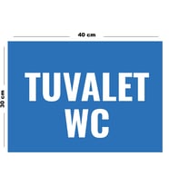 Metal Tuvalet Wc 30 cm x 40 cm A3 Büyüklüğünde Uyarı Levhası Yönlendirme Tabelası