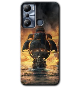 İnfinix Hot 20i Kılıf HD Desen Baskılı Kılıf - Siyah İnci