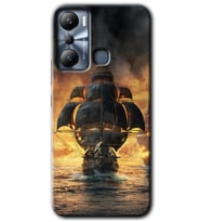 İnfinix Hot 20i Kılıf HD Desen Baskılı Kılıf - Siyah İnci