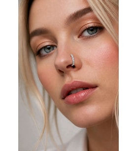 Gümüş Renk Sıkıştırmalı Burun Kulak Piercıng