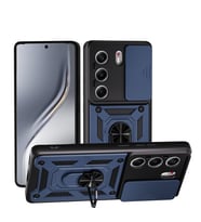 Tecno Camon 40 4G Uyumlu Kılıf Magnetik Standlı Kamera Korumalı Zore Sürgülü Vega Kapak