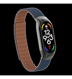 Xiaomi Mi Band 7 Kordon Renkli Strap Deri Loop Kordon 69 (SAKS MAVI)