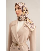 Armine Twill İpek Eşarp 9323D ( Gri-Melanj)