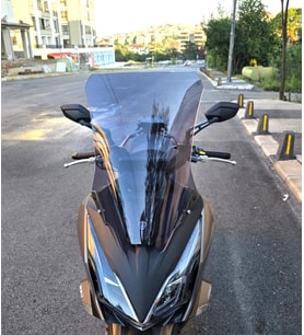 MOTOCAM Kymco Downtown GT 350 Ön Cam 2024-2026 Model 62cm Füme Renkli 4mm