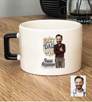 Kişiye Özel Karikatürlü Best Dad Ever Babaya Hediye Lüks Fincan Babalar Günü Hediyesi