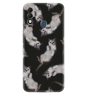Tecno Spark 8T Kılıf Silikon Desen Özel Seri Sevimli Kedicikler 1785