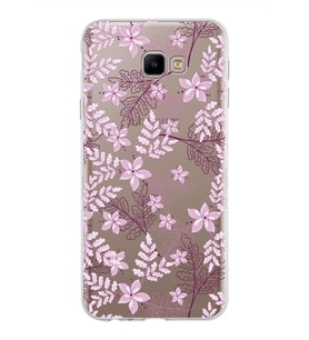 Samsung Galaxy J4 Core Kapak Floral Pudra Tasarımlı Şeffaf Silikon Kılıf