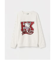 LCW Limitless Beyaz Hello Kitty Baskılı Kolay Giyilebilir Kız Çocuk Sweatshirt