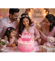 Baby Shower Pembe Yazılı Mum Dekoratif Parti Mumu Kutlama Pastası Süsleme Aksesuarı
