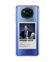 Poco X3 NFC Uyumlu Hannibal Lecter Minimalist Poster Desenli Şeffaf Telefon Kılıfı
