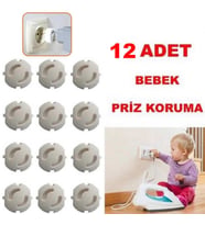 12 adet Priz Kapağı Bebek Güvenlik Ürünü Priz Kapatıcı %100 Emniyetli Priz Kilidi 12 Adet