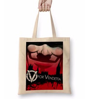 V For Vendetta Freedom Mask Bez Çanta Uzun Saplı