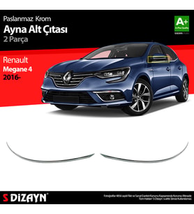 Renault Megane 4 Krom Ayna Alt Çıtası 2 Prç. 2016 2017 2018 2019 2020 2021 2022 2023 2024 2025