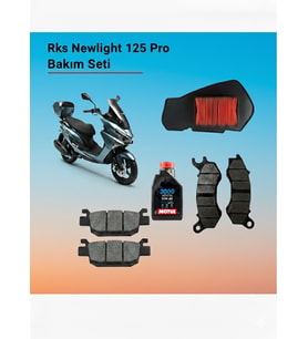 Rks Newlight 125 Pro Bakım Seti Ön-Arka Balata Filtre Ve Motul Motor Yağı 4Lü Set