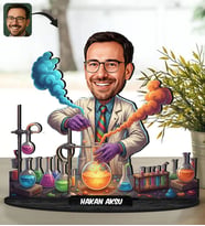 BK Gift Kişiye Özel Erkek Öğretmen Tasarımlı Karikatür Biblo -13, Öğretmene Hediye, Öğretmenler Günü Hediyesi