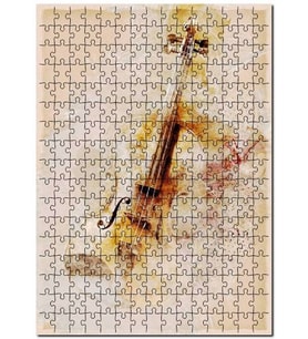 Cakapuzzle Keman Görsel Çalışması Puzzle Yapboz MDF (Ahşap) (120 Parça)