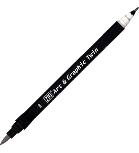 Zig Art & Graphic Twin Marker Çizim Kalemi 80 Cool Grey 5 