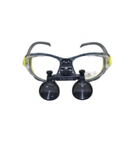 HiperLupa ST225 Doktor Gözlük Delta Plus Sarı Çerçeve 2-5X Siyah Loupe
