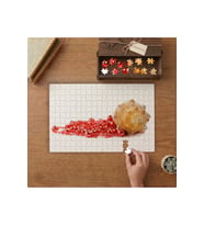 Deniz Kabuğu Görseli Tasarımı 240 parça Ahşap Puzzle Ahşap Kutuda MP00110