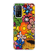 PrintiFy Xiaomi Mi 10T Pro ile Uyumlu 1mm Slim Fit Retro Colors 2 Baskılı Şeffaf  Kılıf