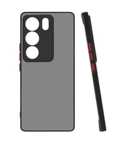 Coverzone Vivo V29 5G ile uyumlu K?l?f Hux Kapak ??k ve Dekoratif Model Toz Kir ve Darbelere Kar?? Koruma Y�kseltilmi? Kenarlar ile Ekstra Koruma Siyah