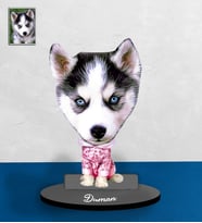 Kişiye Özel Hayvan Karikatürlü Köpek Ahşap Biblo Model-4