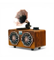 Nostaljik Ahşap Gramafon Radyo,Bluetooth Özellikli Trend Nostalji Radyo