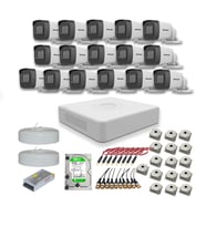 Hikvision 2mp 16 kameralı Dış ortam AHD HD-TVI Full Kamera Seti 2TB Disk