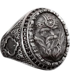 925 Ayar Gümüş Erkek Viking Savaşçı Yüzük - Cesur ve Tarihi Tasarım, Günlük Kullanım ve Özel Günler İçin İdeal