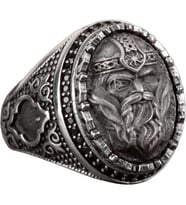 925 Ayar Gümüş Erkek Viking Savaşçı Yüzük - Cesur ve Tarihi Tasarım, Günlük Kullanım ve Özel Günler İçin İdeal