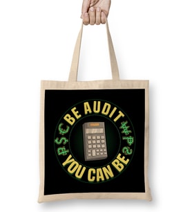 Be Audit You Can Be Funny Accountant CPA Auditor Bez Çanta Uzun Saplı