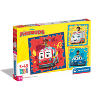 CLEMENTONI 3x48 Super Kolor Firebuds Puzzle 25311 (Çok Renkli)