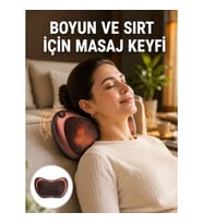 Mey İthalat® Isıtma Özellikli Derin Yoğurma Masaj Yastığı Priz & Çakmak Girişli Yeni Nesil