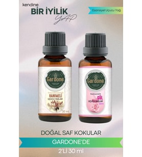 Gül + Hanımeli ( Oda Kokusu Aroma Terapi Buhurdanlık / Difüzör Yağı ) Set 2 Adet x 30 ML