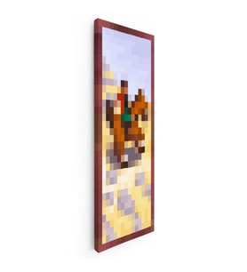 Dikey Kanvas Tablo Panoramik Prairie Ride Piksel Minecraft Tablosu Ev Ofis Salon Duvar Dekoru