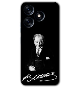 Tecno Spark 10 4G Kılıf HD Desen Baskılı Kılıf - Atatürk İmza