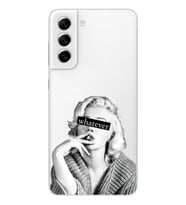 Samsung Galaxy S22 Uyumlu Marilyn Monroe Desenli Şeffaf Telefon Kılıfı