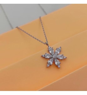 PAPATYA MODEL  925 AYAR GÜMÜŞ KOLYE