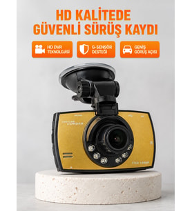 Mey İthalat® Araç Ön Kamera Full HD Kayıt ve G Sensor Özellikli