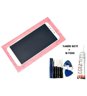 Tkgz General Mobile GM8 Uyumlu Lcd Ekran Dokunmatik + B-7000 + Tamir Seti BEYAZ