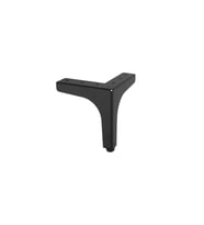Minerva Metal Siyah Mobilya Ayağı Ayarlı Koltuk Chester Baza Ayağı 17,5 Cm 12 Adet (Mat Siyah)
