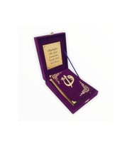 Dini Hediye Kuranı Kerim Seti Plaketli Kadife Kutulu Rahle Boy Mor