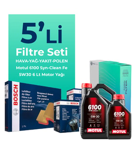 BOSCH Peugeot Expert 1.5 Dizel Filtre Bakım Seti Motul Motor Yağlı (2017-2025) 5 Li