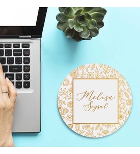 Kadına Hediye İsimli Yuvarlak Mousepad
