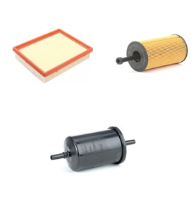 Bosch Filtre Bakım Seti Peugeot 206+ 1.4 Benzin 2009+ Hava + Yağ f. + Yakıt Filtre Bosch