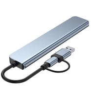 Alfais 6010 USB-C & USB 3.0 Hub Çoklayıcı USB, Type-C, SD/TF ve Aux Çevirici