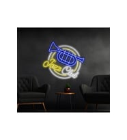Jazz Club Yazılı ve Şekilli Neon Tabela