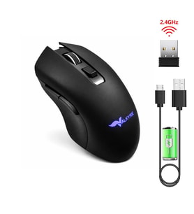 Valkyrie 6 Tuşlu Şarjlı Sessiz 2400DPI Kablosuz Gaming Mouse (Siyah)