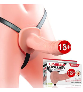 Lovetoy İçi Boş Unisex Kullanılabilen 17 Cm Belden Bağlamalı Penis LV3001
